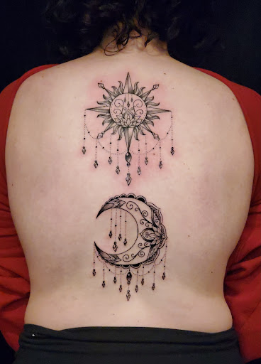 Explore colorful sleeve tattoo ideas, creative tattoo ideas in Ronkonkoma, available at Velvet Tattoo Parlor LLC