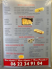 Menu / carte de Pizza romi à Bagnères-de-Bigorre