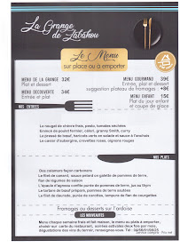 Restaurant français Restaurant La grange de labahou à Anduze - menu / carte