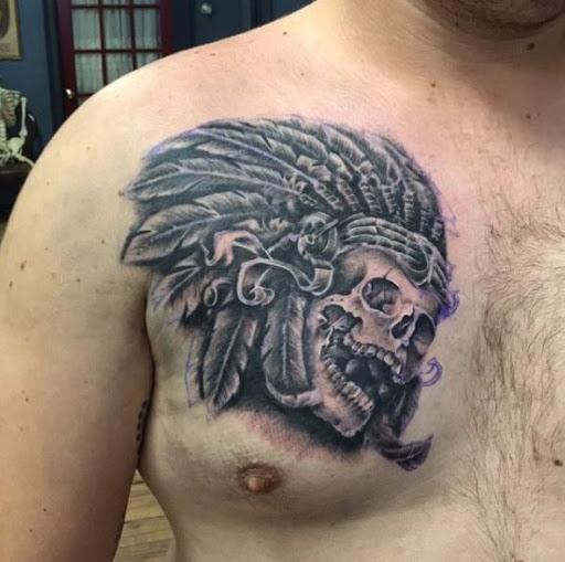 Explore mens sleeve tattoo filler ideas, creative tattoo ideas in Lewisburg, available at Rose and Dagger Tattoo