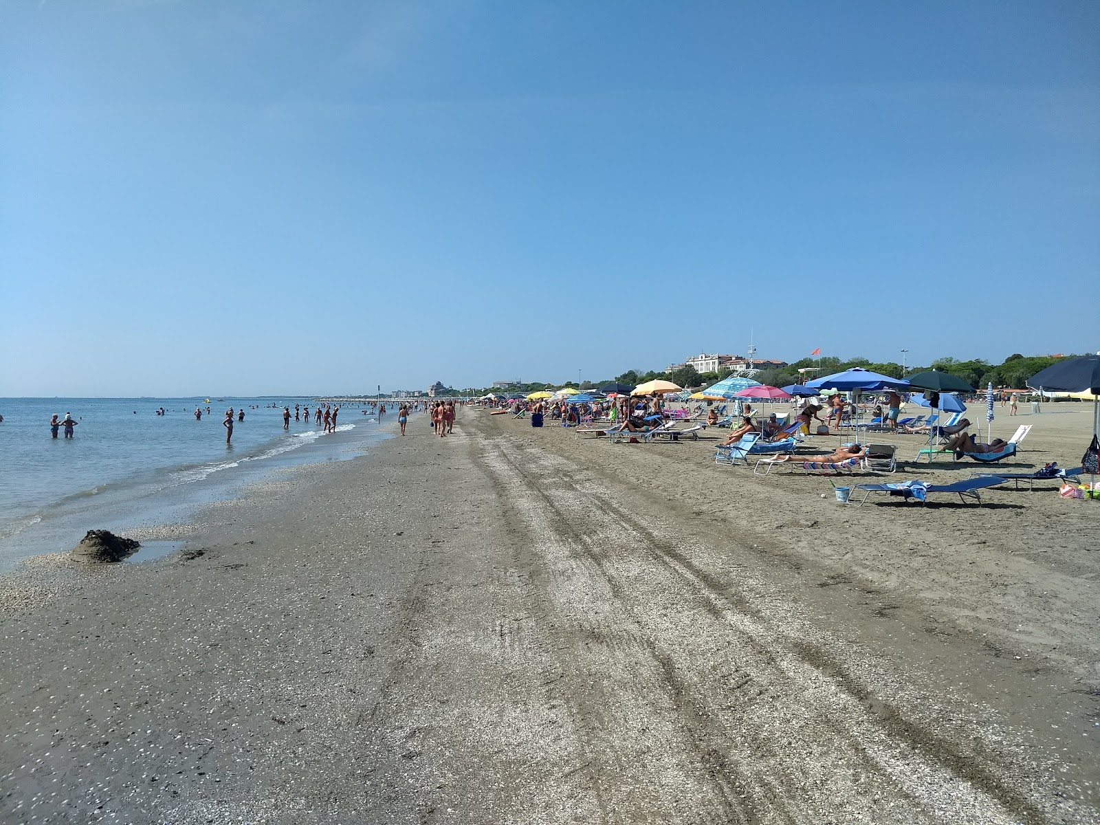 Photo of Venice Italy beach with long multi bays