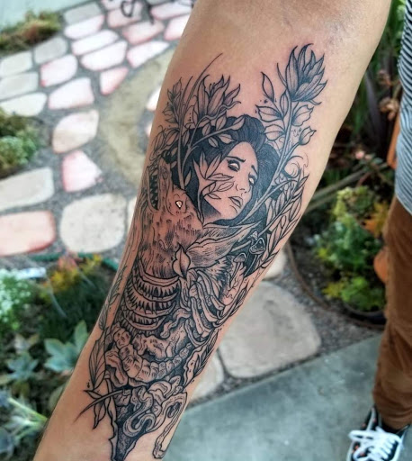 Explore chest cover up tattoo ideas, creative tattoo ideas in Anaheim, available at Autumn Moon Tattoo