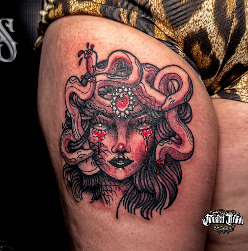 Explore tattoo ideas for behind ear, creative tattoo ideas in San Antonio, available at Twisted Tattoo