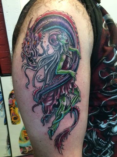 Explore good full sleeve tattoo ideas, creative tattoo ideas in La Porte, available at Artistic Outcasts Tattooing