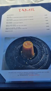Restaurant Tamil à Strasbourg menu
