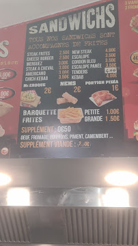 Pizzeria Snack moussa saint antoine à Marseille (le menu)