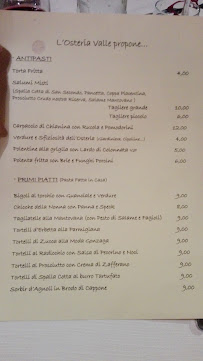 Ristorante Osteria Valle à Casalmaggiore menu