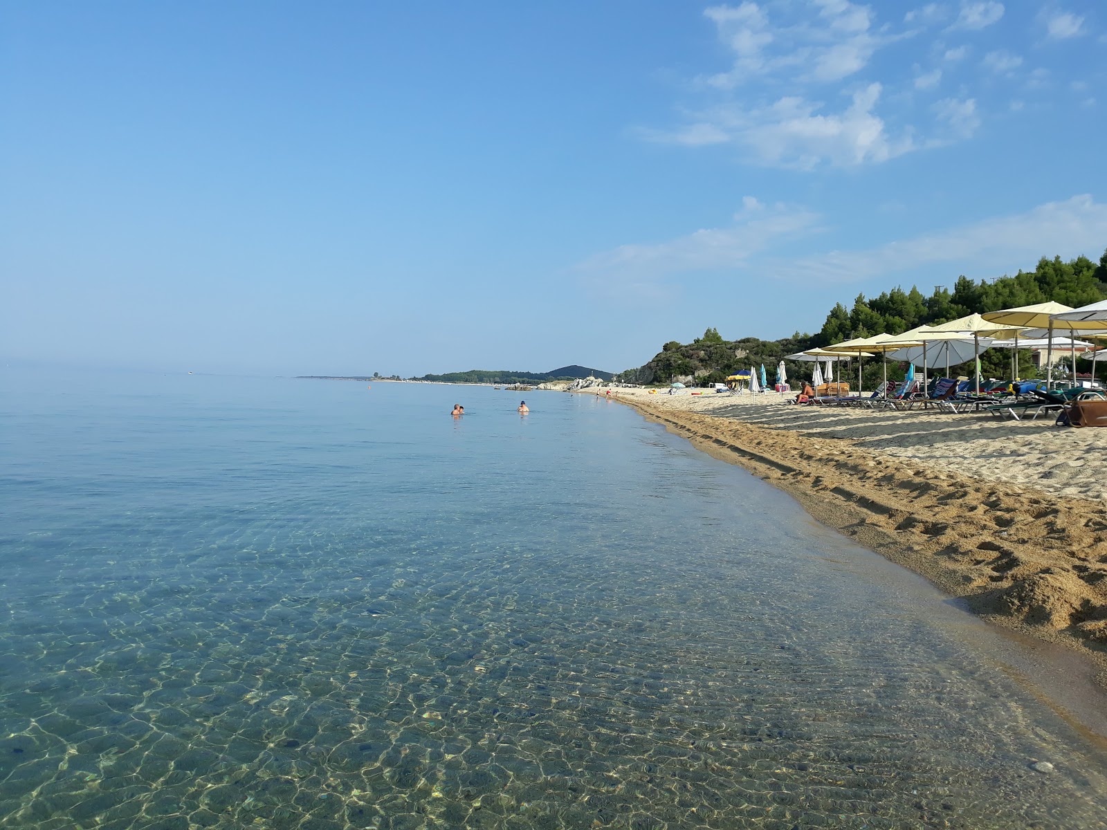 Fotografija Paralia Toronis z dolga ravna obala