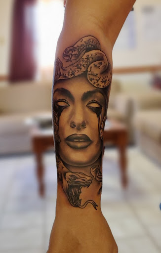 Explore urban tattoo ideas for men, creative tattoo ideas in Stamford, available at KE Tattoo Studio