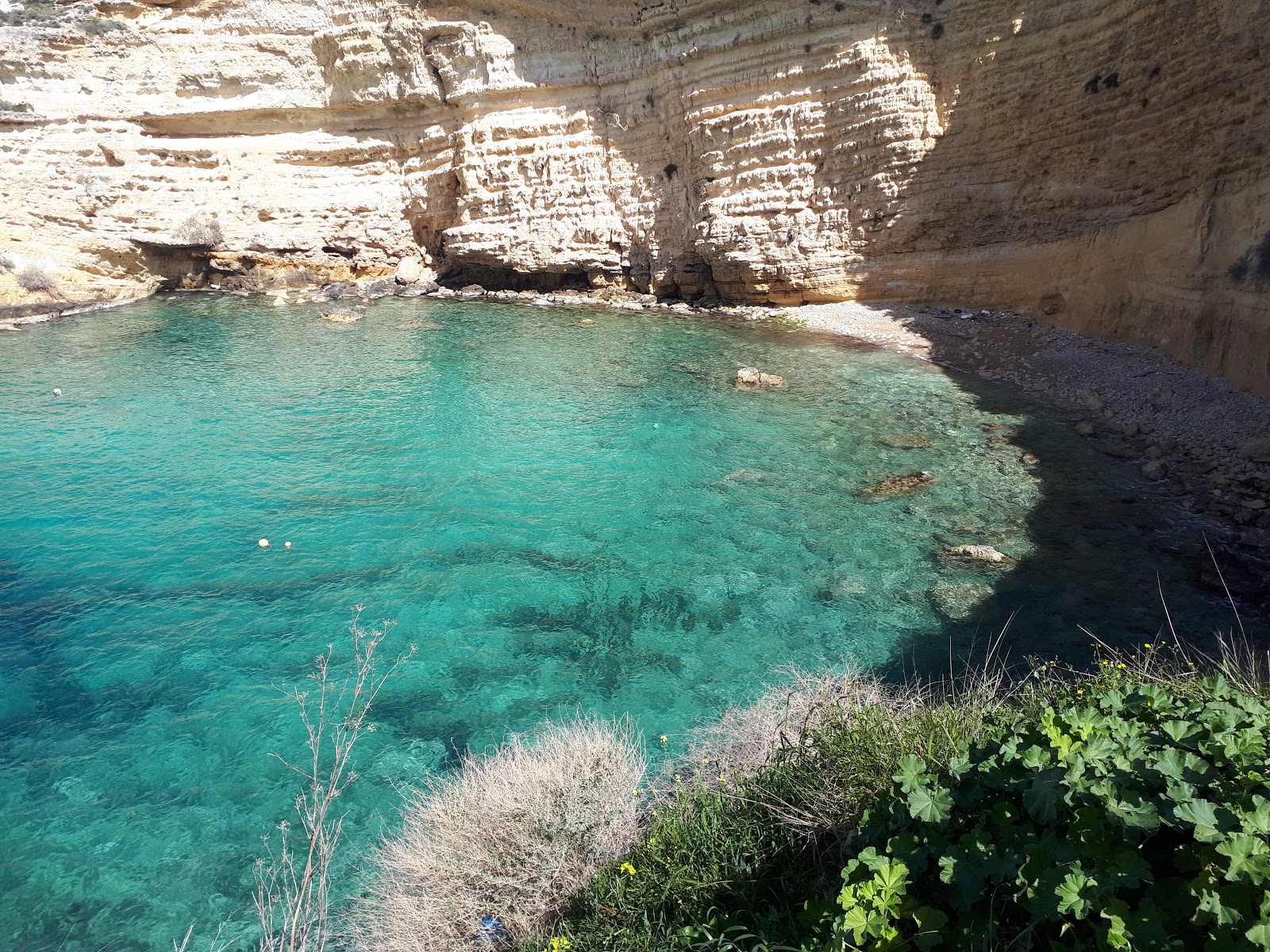 Foto van Kourkou beach met turquoise puur water oppervlakte