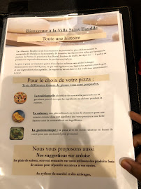 Menu du La villa Saint Baudile à Neuilly-sur-Marne