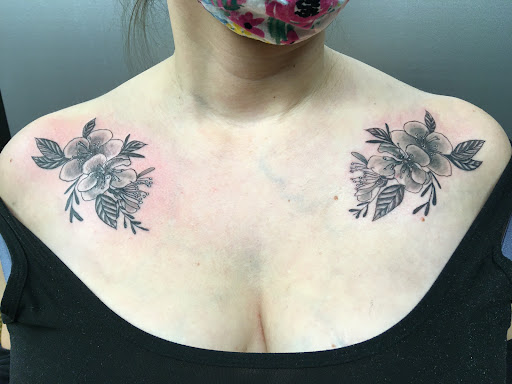 Explore girly sleeve tattoo ideas, creative tattoo ideas in Eureka Springs, available at Sailors Luck Tattoo