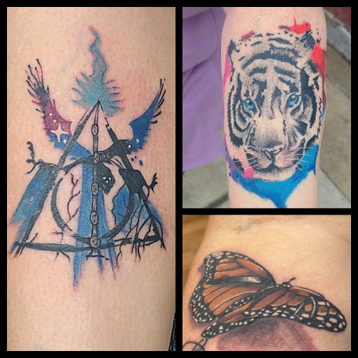 Explore route 66 tattoo ideas, creative tattoo ideas in Shelbyville, available at Stage Left Tattoo and Piercing