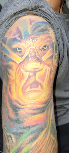 Explore shell tattoo ideas, creative tattoo ideas in Angola, available at Hoodlum Ink