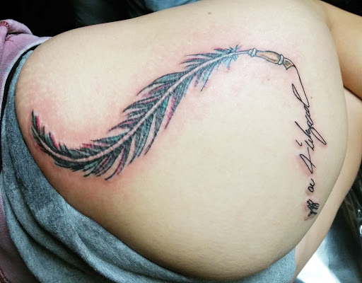 Explore cover up shoulder tattoo ideas, creative tattoo ideas in Erie, available at EliKingInk