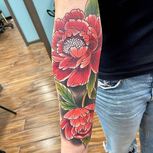 Explore semicolon butterfly tattoo ideas, creative tattoo ideas in Calhoun, available at A Sailors Grave Tattoo Parlor