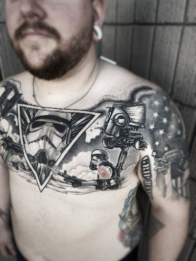 Explore ruby tattoo ideas, creative tattoo ideas in Anchorage, available at Ultra Violence Tattoo co.