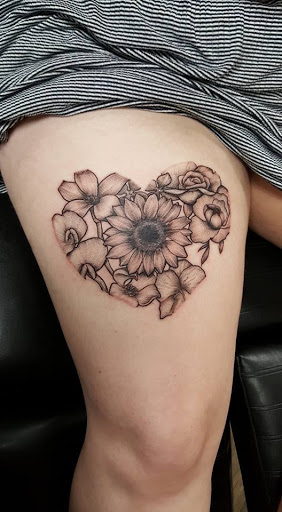 Explore moon tattoo ideas, creative tattoo ideas in Fresno, available at Happy Client Tattoo