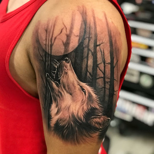 Explore mens dark tattoo ideas, creative tattoo ideas in Miami, available at INKAHOLIK TATTOOS