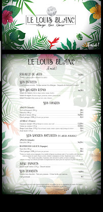 Restaurant Le Louis Blanc à Alès (le menu)