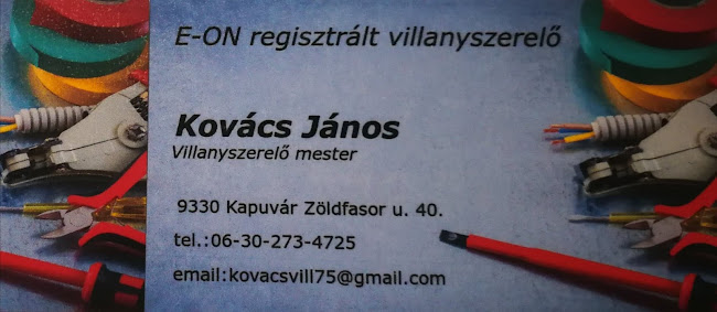 Hozzászólások és értékelések az Kovács János villanyszerelő mester-ról
