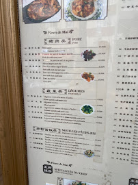 Fleurs de Mai à Paris menu