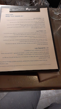 Restaurant français La Table Sébastien Gravé à Bayonne - menu / carte