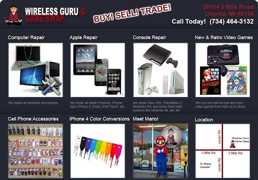 Cell Phone Store «Wireless Guru & Game Swap», reviews and photos, 36184 Five Mile Road, Livonia, MI 48154, USA