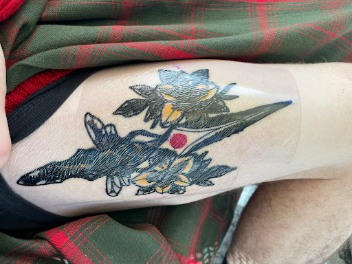 Explore mountain bike tattoo ideas, creative tattoo ideas in Savannah, available at Riverside Tattoo Parlor