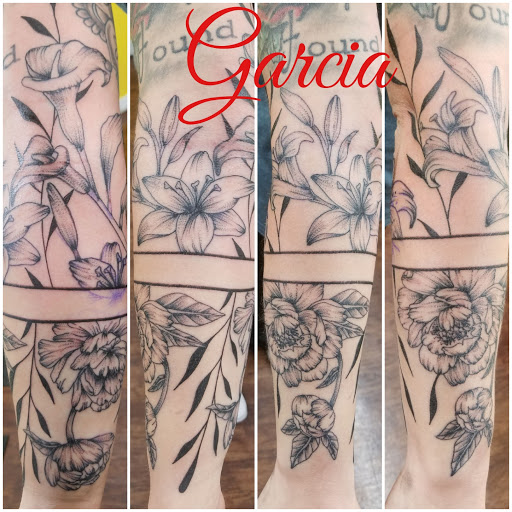 Explore forearm cross tattoo ideas, creative tattoo ideas in Kearney, available at Ink Shop Tattoos & Piercings
