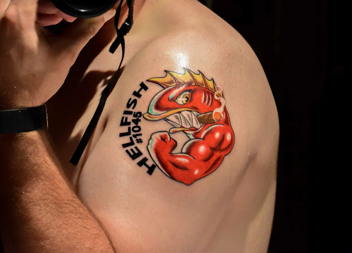 Explore lavender tattoo ideas, creative tattoo ideas in Honolulu, available at Sacred Art Tattoo Waikiki