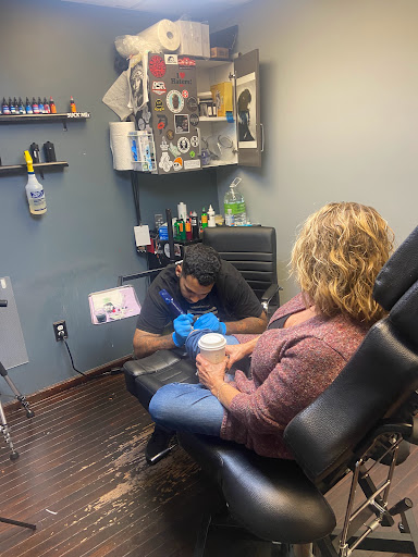 Explore black and white sleeve tattoo ideas, creative tattoo ideas in Fort Wayne, available at Grade A Tattoos and Body Piercing