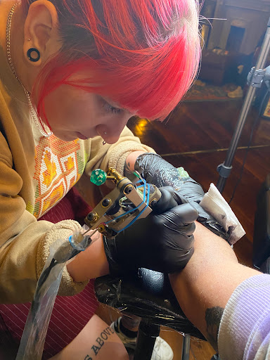 Explore boston terrier tattoo ideas, creative tattoo ideas in Augusta, available at Moth & Magpie Tattoo