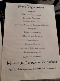 Ristorante al Castello à Cigliè menu
