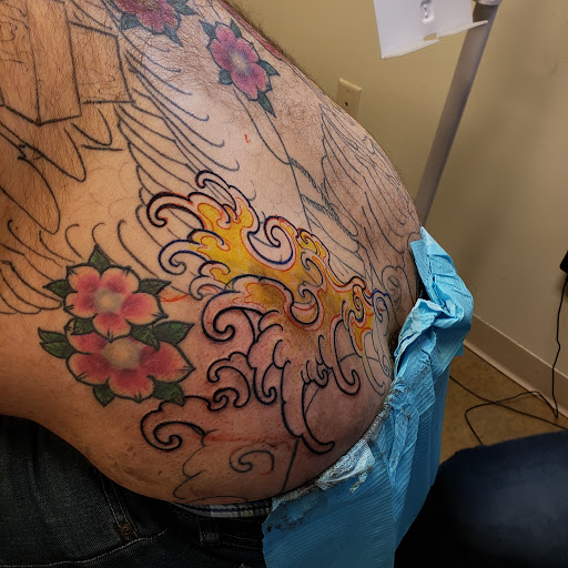 Explore aztec tattoo ideas for men, creative tattoo ideas in Tea, available at Red Arbor Tattoo