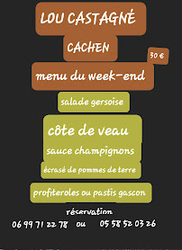 Lou Castagné à Cachen menu