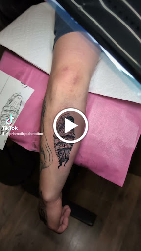 Explore elbow tattoo ideas for guys, creative tattoo ideas in Cornelia, available at Prismatic Pulse Tattoo