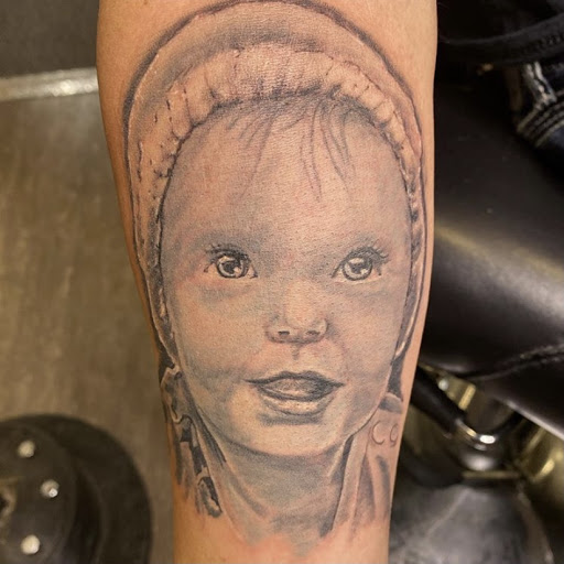 Explore church tattoo ideas, creative tattoo ideas in Kearney, available at Babalus Professional Tattoo Studio