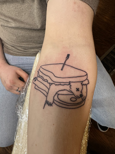 Explore baby yoda tattoo ideas, creative tattoo ideas in Buffalo, available at True Gloom Tattoo Studio