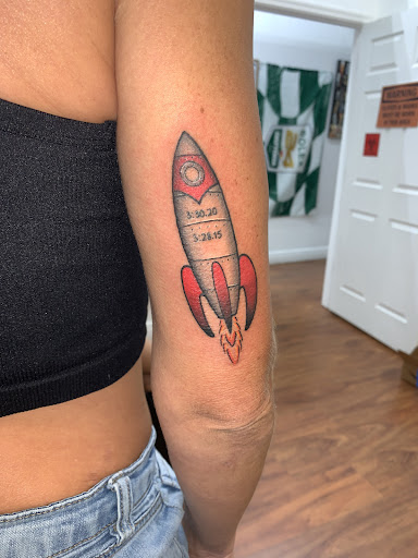 Explore cherub tattoo ideas, creative tattoo ideas in Cocoa, available at Rorschach Tattoo Shop and Piercing Studio