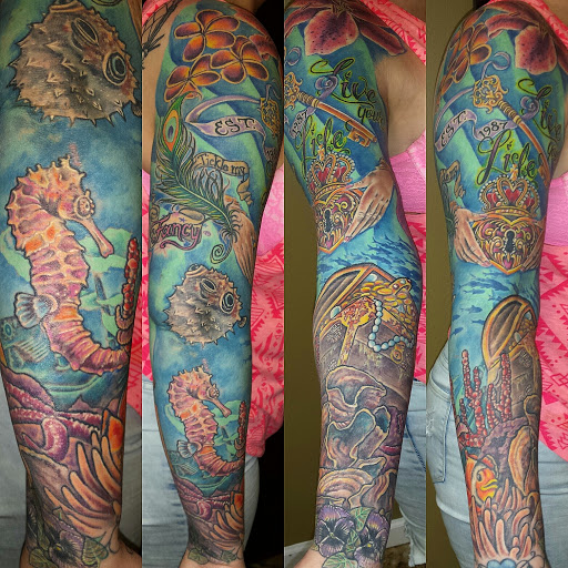 Explore full neck tattoo ideas, creative tattoo ideas in Schenectady, available at Pure Ink Fury