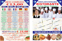 Bar Pizzeria Ristorante Ottaviano à Rome carte