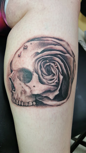 Explore mic tattoo ideas, creative tattoo ideas in Casper, available at Electric Hare Tattoo