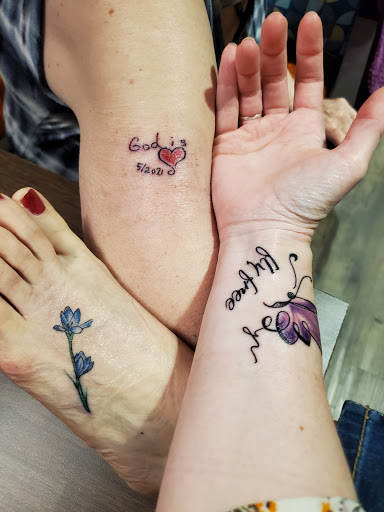 Explore shoulder cover up tattoo ideas, creative tattoo ideas in Pigeon Forge, available at Black Orchid Tattoo Studio