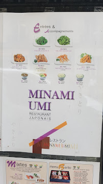 Carte du Minami Umi à Paris
