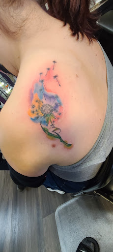 Explore pool tattoo ideas, creative tattoo ideas in Tacoma, available at Island Sons Ink