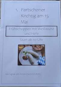 Menu du Partschonerhof à Signato
