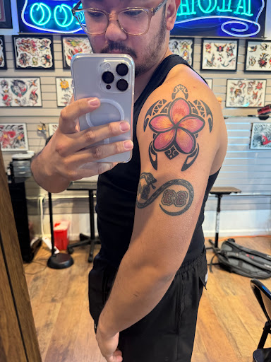 Explore line tattoo ideas for guys, creative tattoo ideas in Honolulu, available at Aloha Tattoo Waikiki Hilton Hawaiian Village Rainbow Bazaar