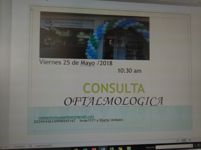 CONTACTO VISUAL - Opticas - Terapia - Examen Visual en Ambato