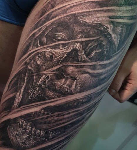 Explore shoulder tattoo ideas, creative tattoo ideas in Ambler, available at Tattoo GalaxyAmbler Piercing & Custom Tattoos